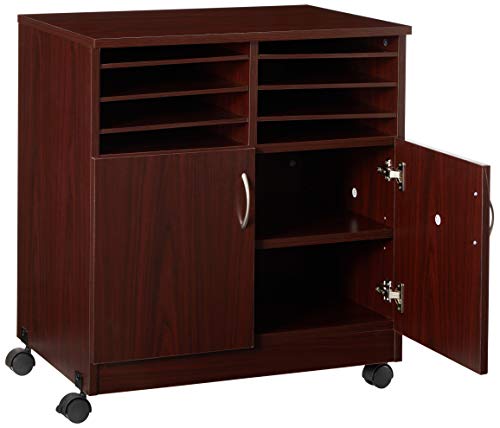 Lorell LLR60266 2-Door Mobile Machine Stand with Sorter