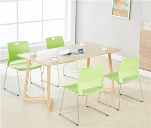 Whiterye Green Stackable Chairs Set of 4 - Sled Base Office Guest Chairs
