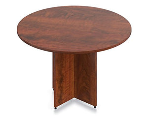 Offices To Go Round Conference Table Dimensions: 48"W X 29 1/2"H Round Table Top/Cross Base - American Dark Cherry