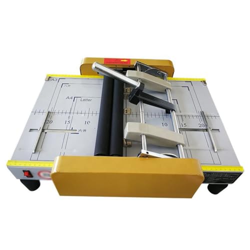 Folding Binding Machine, Automatic Booklet Maker with Adjustable Spacing and Removable Positioning Baffle