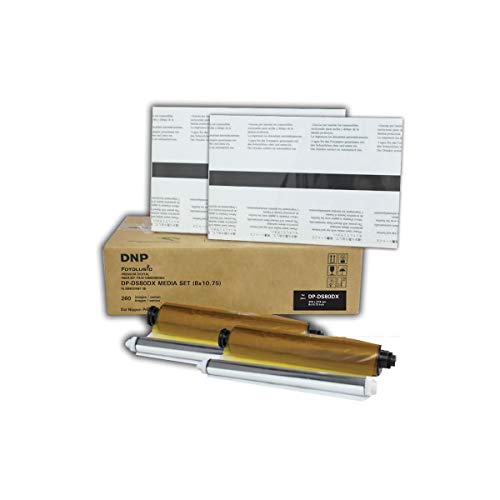 DNP 8x10 Duplex Ribbon Media Kit for DS80DX Printer, 65 Prints Per Pack, 2 Pack