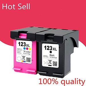 zzsbybgxfc Accessories for Printer PRTA38402 CP 2PK 123 for HP123 123XL Ink Cartridge for HP Deskjet 1110 1111 1112 2130 2132 2134 Officejet 3830 3831 3832 3834 - (Type: 1 Color 1balck)