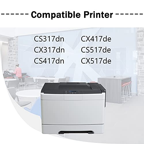 Compatible 3 Pack 71B10K0 CS317 Black Toner Cartridge Replacement for Lexmark CS417dn CS317dn CX317dn CX417de CS517de CX517de Printer Ink Cartridge.