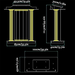 JOuan Acrylic Church Podium Stand with Wheels