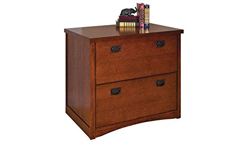 Mission Pasadena Two Drawer Lateral File - 34"W x 19.5"D x 29"H Mission Oak Finish Dimensions: 33.75"W x 19.5"D x 29"H Weight: 149 lbs.
