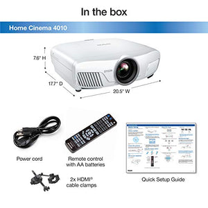 Epson Home Cinema 4010 4K PRO-UHD (1) 3-Chip Projector with HDR