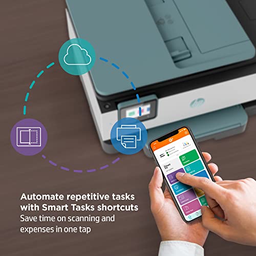 H-P Wireless Color All in one Inkjet Printer for Home and Office - Print, Scan, Copy, Fax with Auto Document Feeder, 2-Sided Printing and Self-Healing Wi-Fi with 6 ft NeeGo Printer Cable