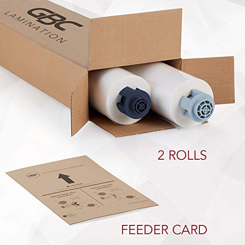 GBC Pinnacle EZ Load Blue End Cap Laminating Roll Film, NAP I, 1.5 Mil, 25 inches x 500 feet, 2 Pack (3748201EZ)