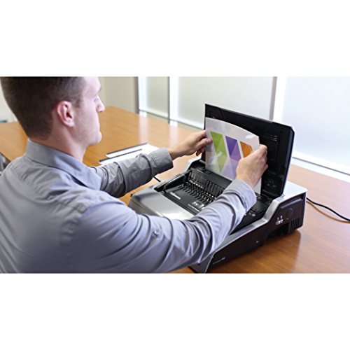 Fellowes 5218301 Galaxy 500 Electric Comb Binding System, 500 Sheets, 19 5/8x17 3/4x6 1/2, Gray