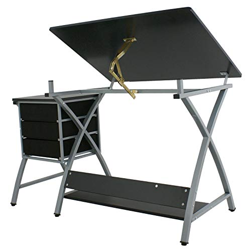 Drawing Desk Art Hobby Drafting Table Art Craft Folding Adjustable With Stool YJYDD