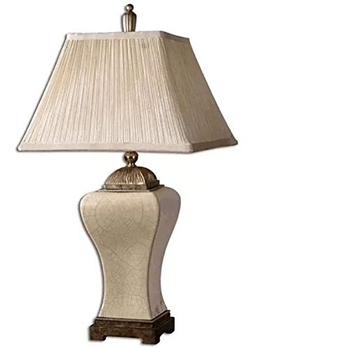 Bedroom Bedside Table Lamp, Living Room Decoration Desk Light with Fabric Shade for Baby Room Kids Room Living Room