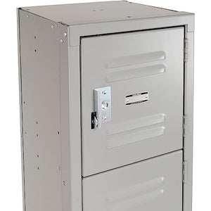 Global Industrial Six Tier Locker, 12x15x12, 6 Door, Unassembled, Gray