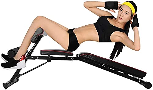 CJGJX Men's and Women's Fitness Weight Bench for Full Body Workout,Foldable Bench Press Fitness Core Strength Training Equipment,Home/Gym Height Adjustable Incline Decline Dumbbell Bench