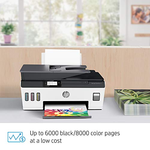 HP Smart -Tank Plus 651 Wireless All-in-One Ink -Tank Printer | up to 2 Years of Ink in Bottles | Auto Document Feeder | Mobile Print, Scan, Copy (7XV38A)