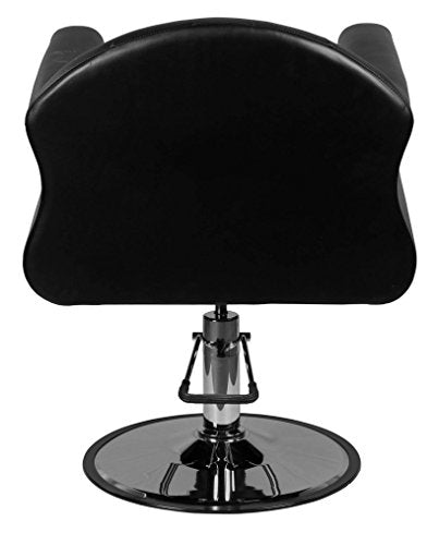 Avondale"Young" Black European Salon Styling Chair, Round Base, U Shaped Footrest