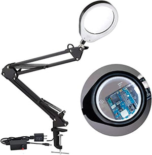 Tonpop Magnifying Glass Lamp USB 5X 3X 10X 8X 15X LED Table Lamp