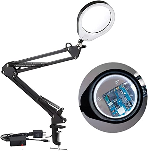 Tonpop Magnifying Glass Lamp USB 5X 3X 10X 8X 15X LED Table Lamp