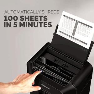 Fellowes AutoMax 100MA 100-Sheet Micro-Cut Autofeed Paper Shredder
