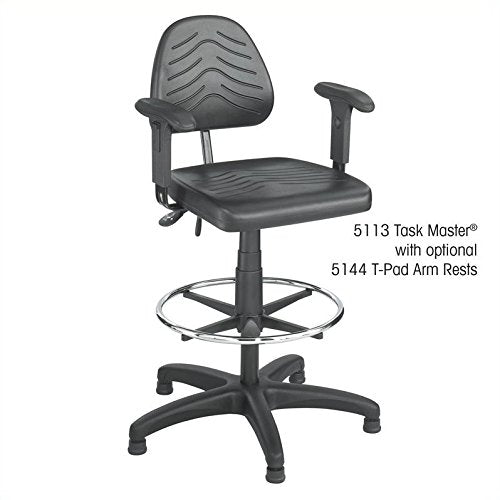 Safco Products Taskmaster Deluxe Workbench Chair, Black Saf5113
