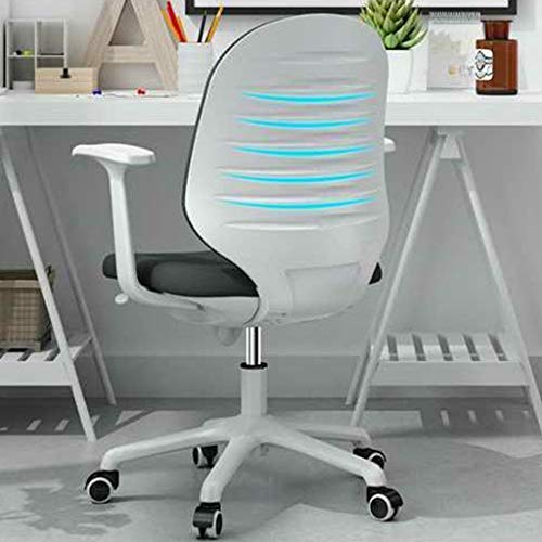 GaRcan Ergonomic Mid-Back Black Mesh Office Chair with Flip-Up Arms