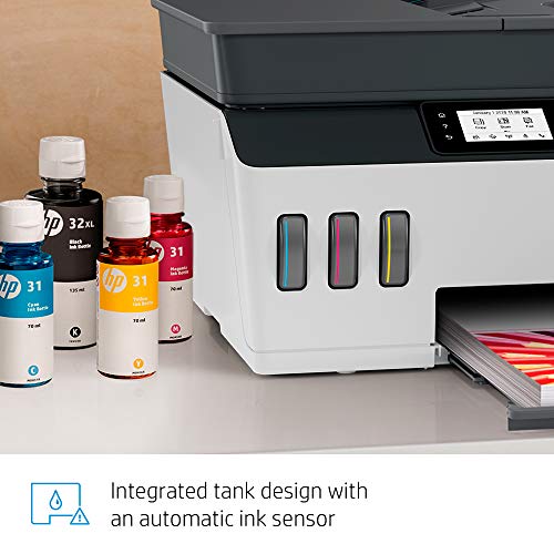 HP Smart -Tank Plus 651 Wireless All-in-One Ink -Tank Printer | up to 2 Years of Ink in Bottles | Auto Document Feeder | Mobile Print, Scan, Copy (7XV38A)