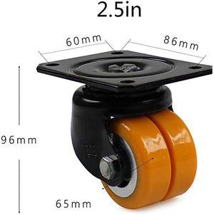 IkiCk Heavy Duty Swivel Furniture Casters with Dual Wheel Bearings