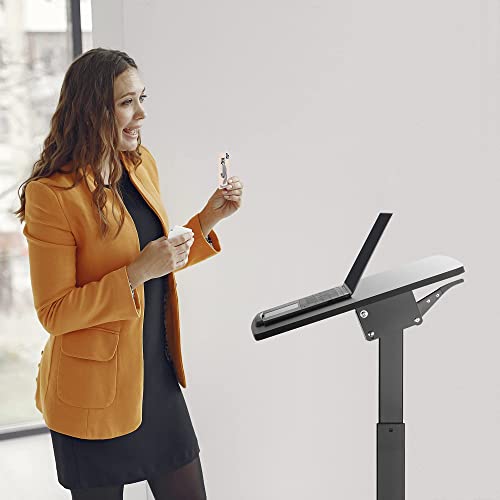 AVLT Height Adjustable Mobile Workstation with Tilting Desk - Pneumatic Standing Desk Cart