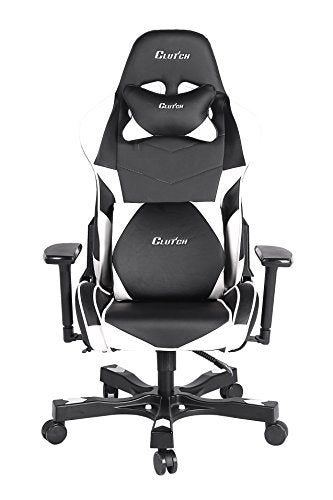 Clutch Chairz Crank Series Charlie World's Best Ergonomic Gaming Chair (Black/White)