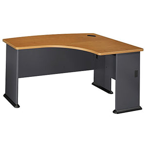 Bush Business Furniture Series A Collection 60W x44D Right Hand L-Bow Desk in Natural Cherry
