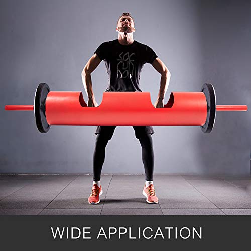 Happybuy Log Bar, Powerlifting Log Press Bar, Log Lift Bar Commercial Grade Strength Equipment for Commercial and Home Weight Lifting, 12Inch, Red