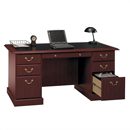Pemberly Row Executive Desk in Cherry