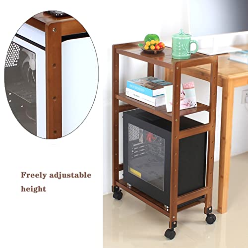 HIHELO CPU Stand Computer Tower Cart with Wheels Under Desk CPU Tray (Color : B)