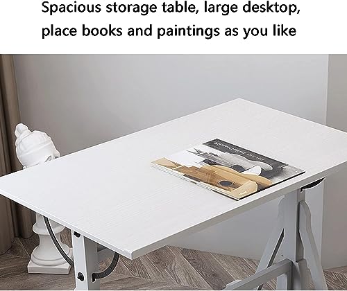 OGRAFF Drafting Tables Tiltable Craft Table with Large Edge Rib - Studio Desk for Writing and Artwork
