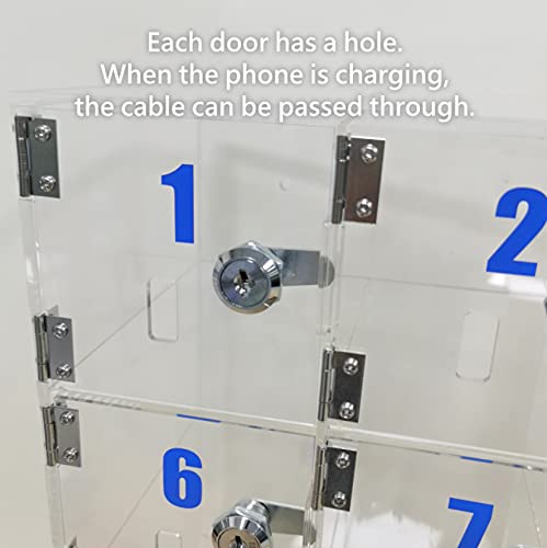 Cell Phone Lockers for Employees Classroom Phone Pocket Chart Storage Organizer Box Office Cell Phone Jail Lock Box on Wall