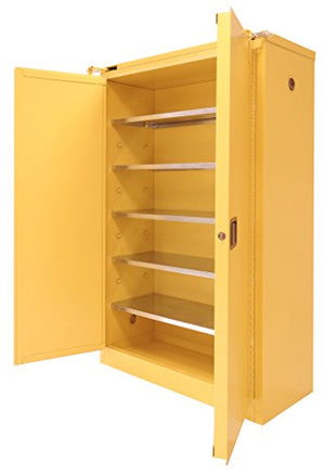 Securall Paint/Ink Storage Cabinet P360, 60-Gal Cap, 18-Gauge Steel - Yellow