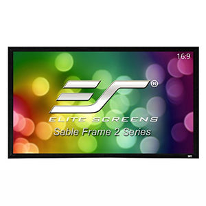 Elite Screens Sable Frame 2 Series, 135-inch Diagonal 16:9, Active 3D 4K Ultra HD Ready Fixed Frame Home Theater Projection Projector Screen, ER135WH2