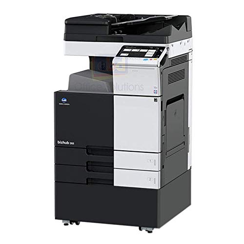 Konica Minolta Bizhub 368 A3 Monochrome Laser Multi-Function Copier - 36ppm, Copy, Print, Scan, Auto Duplex, Network, 1800 x 600 DPI, 2 Trays, Stand (Renewed)