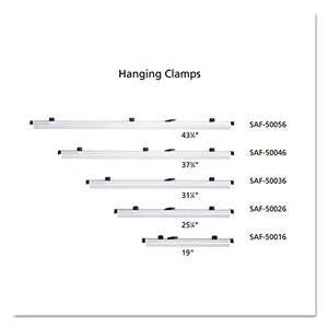 Safco Mobile Plan Center with 18 Hanging Clamps - Sand