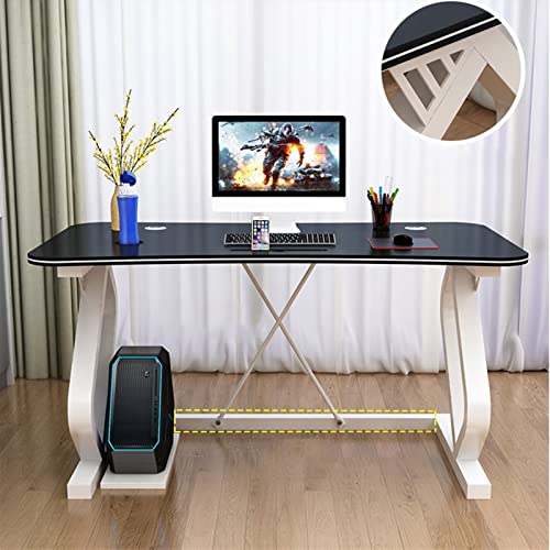 YUHUAWF Computer Desk with Mobile Phone Card Slot - Black, 100CM