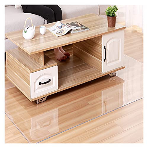 ZWYSL Clear Hard Floor Chair Mat 200x300cm - Scratch Resistant, Sound Absorbent, Hardwood Floor Protection