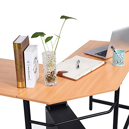 Computer Desk-Computer Table -L-Shaped Corner Computer Desk Large PC Gaming Desk Study Table Workstation for Home Office Wood