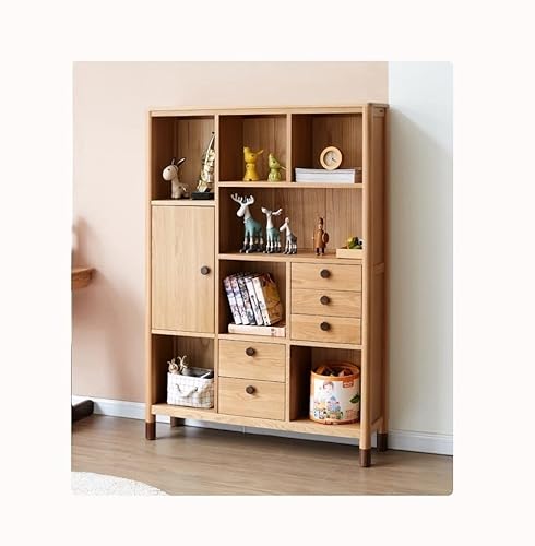 Floor-to-Ceiling Bookcase Multi-Layer Shelf Locker (Brass)