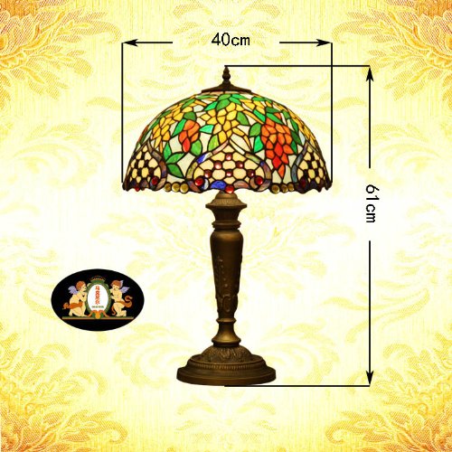 Tiffany Europaische retro style hand-painted stained glass table lamp