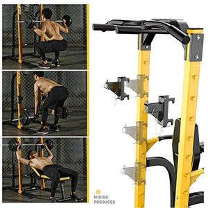 DLMPT Power Tower Parallel Bars Dip Station Adjustable Pull Up Bar Home Gym Strength Training Workout Multi Function Equipment Fitness Workout