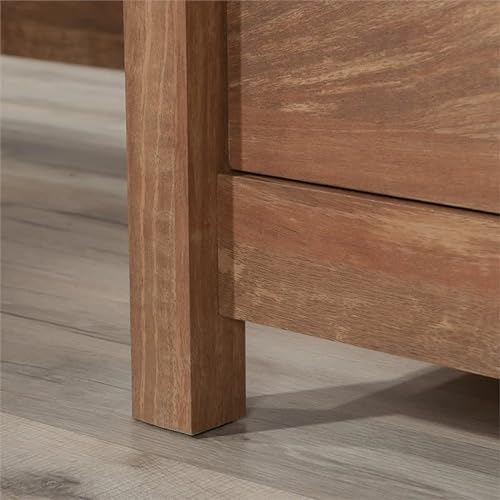 Sauder L-Shaped Desk with 6 Storage Drawers, Sindoori Mango Finish