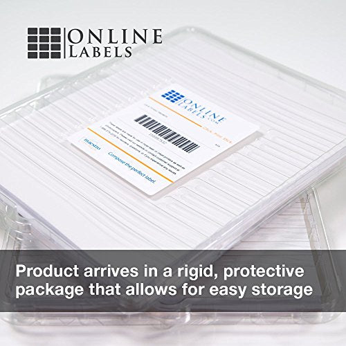 White Gloss Full Sheet Labels - 8.5 x 11-1000 Sheets - Laser Printer - Vertical Back Slit for Easy Peeling - Online Labels