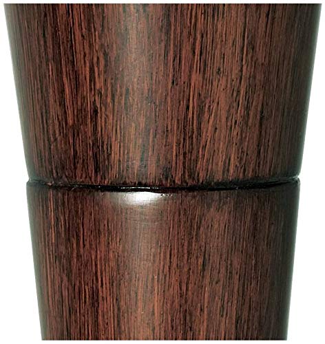 Modern Torchiere Floor Lamp Urban Coffee Wood White Glass Shade Floor Dimmer for Living Room Bedroom Uplight - Possini Euro Design