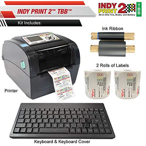 Indy 2 Printer Kit TBB Tire, Brake, Battery, Mileage and Date, Auto Service Reminder Printer 1,000 Labels