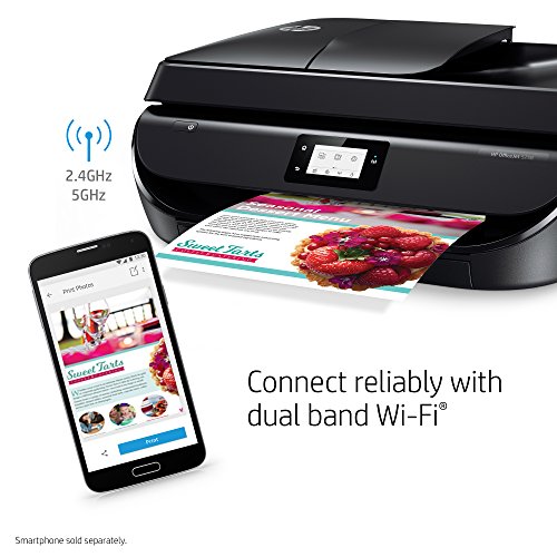 HP OfficeJet 5258 Wireless All-in-One Touch Screen Bluetooth Wireless Black Printer