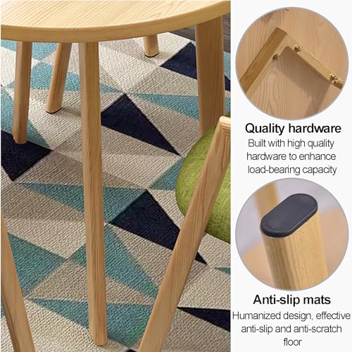 SARKEY 1 Table 4 Chairs Combination, 80cm Round Table and 4 PU Leather Chairs, Office Reception Room Club Set